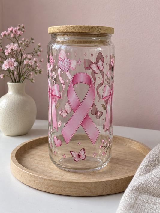 Think Pink – Breast Cancer Awareness Glass